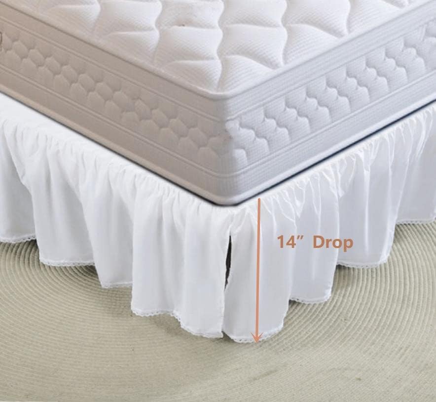 Ruffled Split Corner Microfiber Bed Skirt