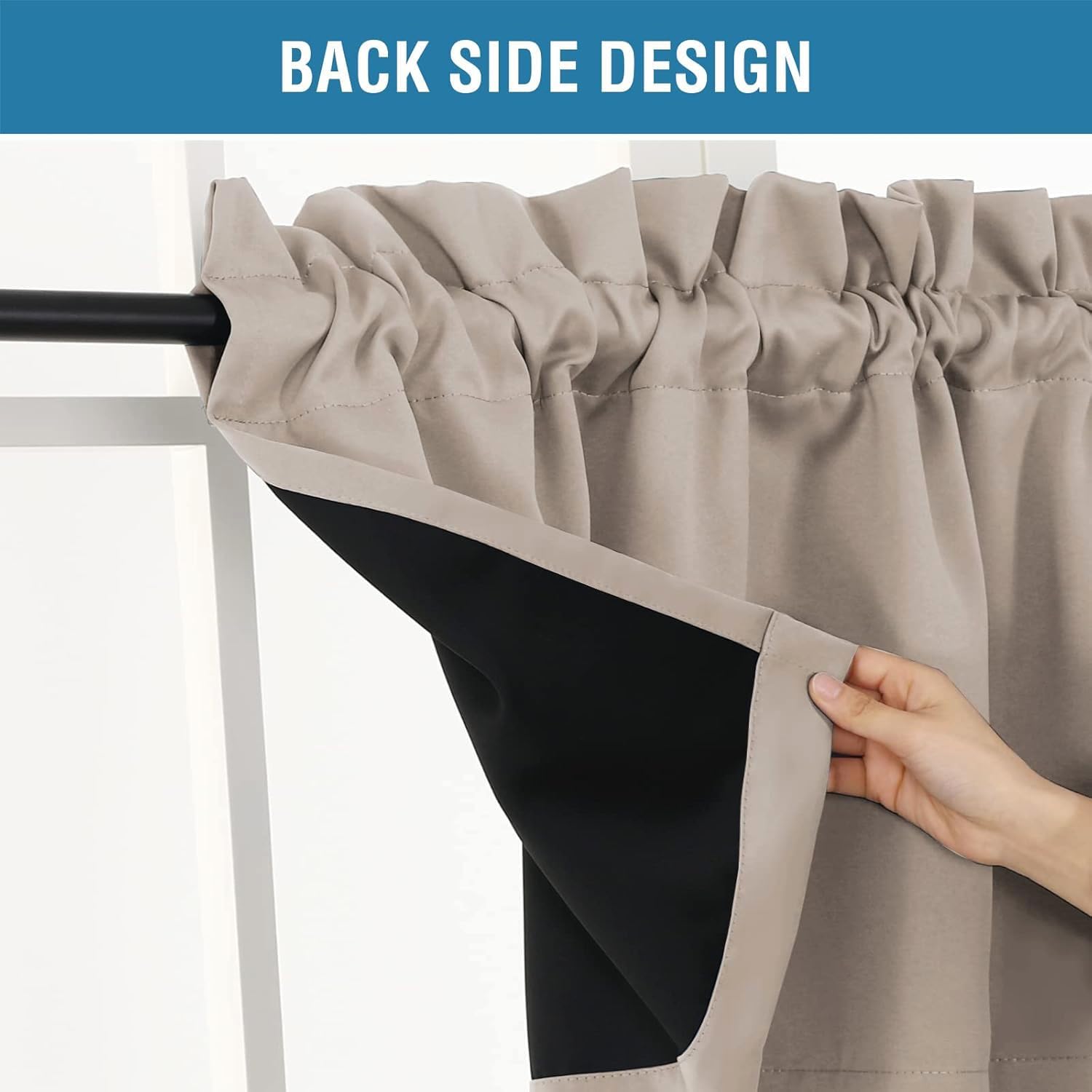 Thermal Blackout Farmhouse Window Valance Panels