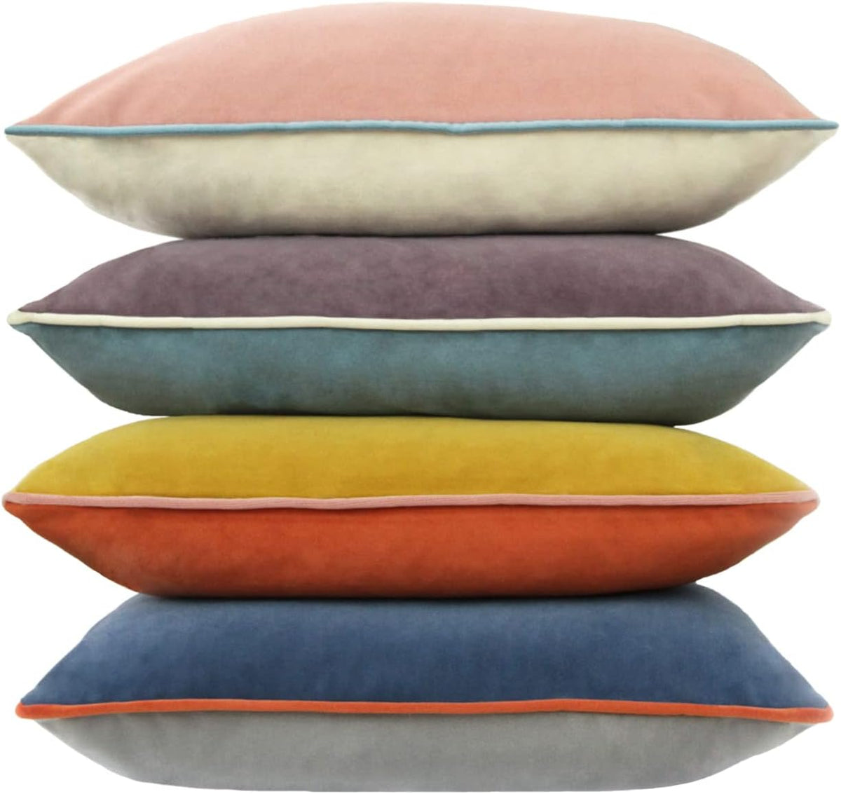Double‑Colored Velvet Throw Pillow Covers 4‑Pack