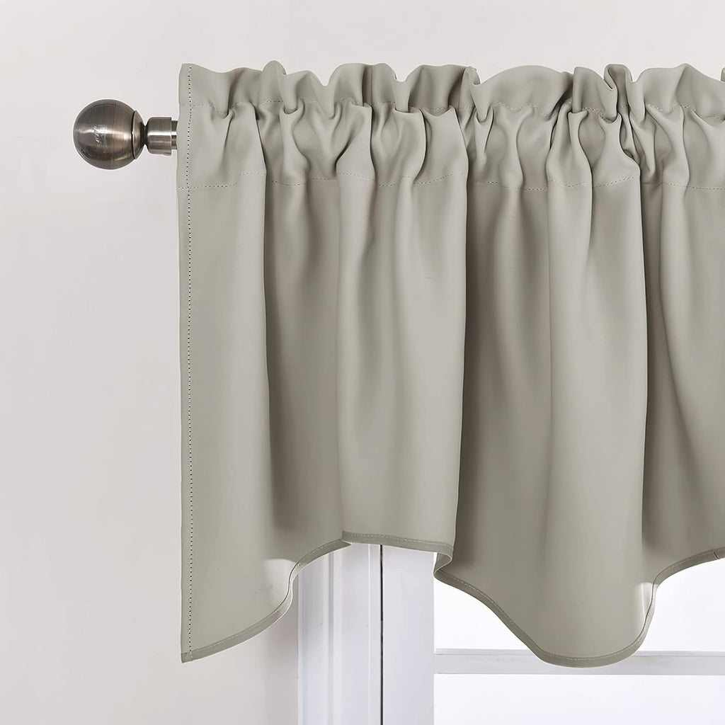 Natural Kitchen Blackout Window Valance Panels