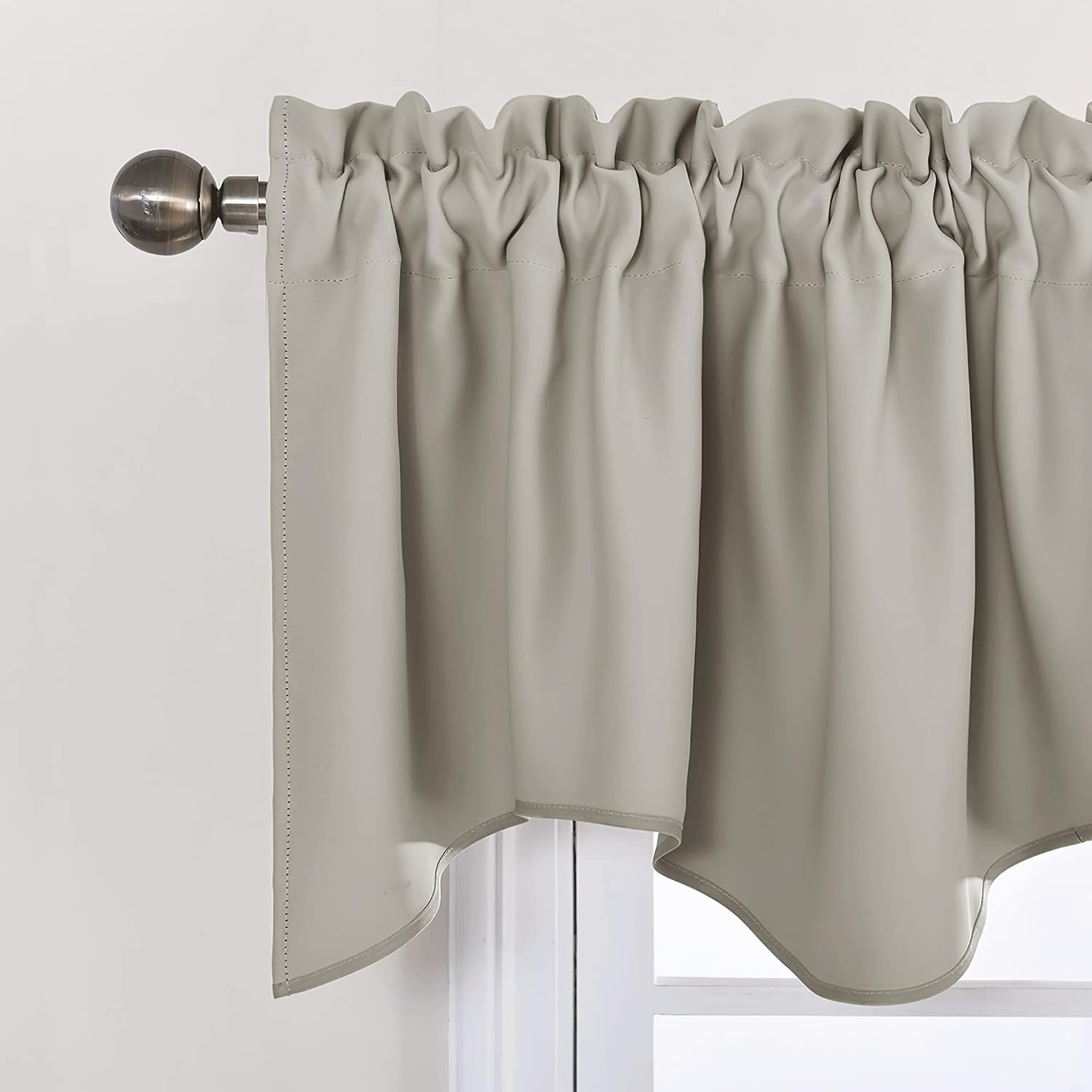 Natural Kitchen Blackout Window Valance Panels
