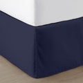 Pleated Split‑Corner Microfiber Queen Bed Skirt