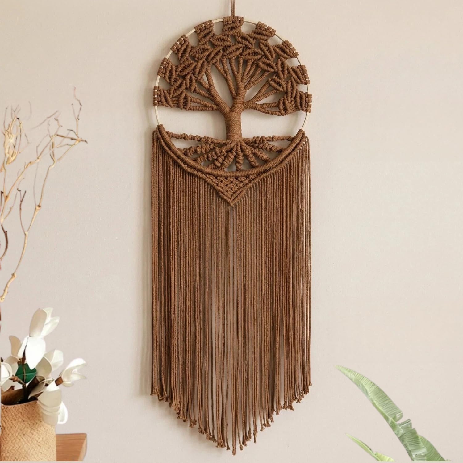 Tree‑of‑Life Boho Macrame Wall Hanging Decor