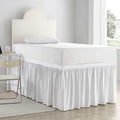 White Twin XL Dorm Long Drop Bed Skirt