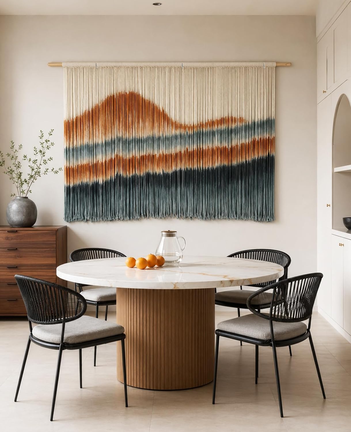 Dip‑Dyed Boho Macrame Wall Hanging Decor