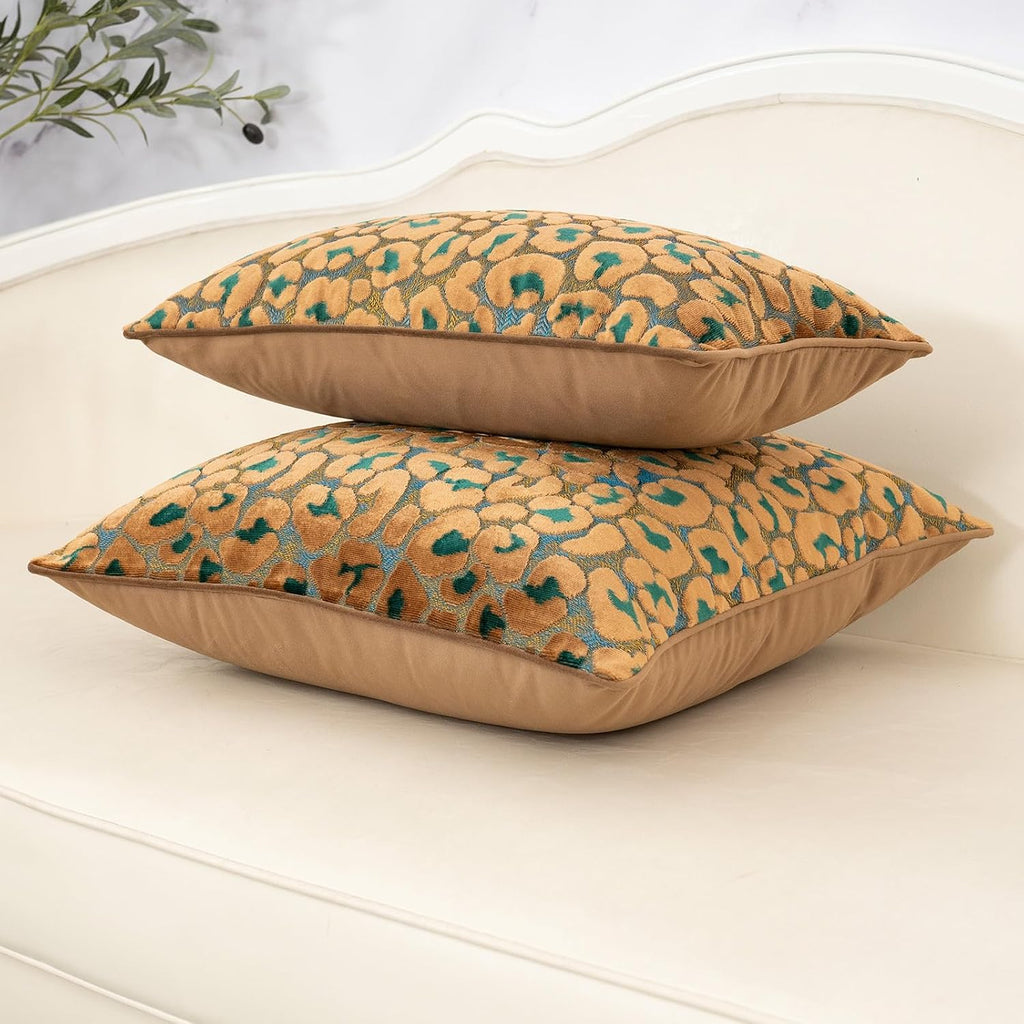 Floral Cut‑Velvet Square Decorative Pillow Cover