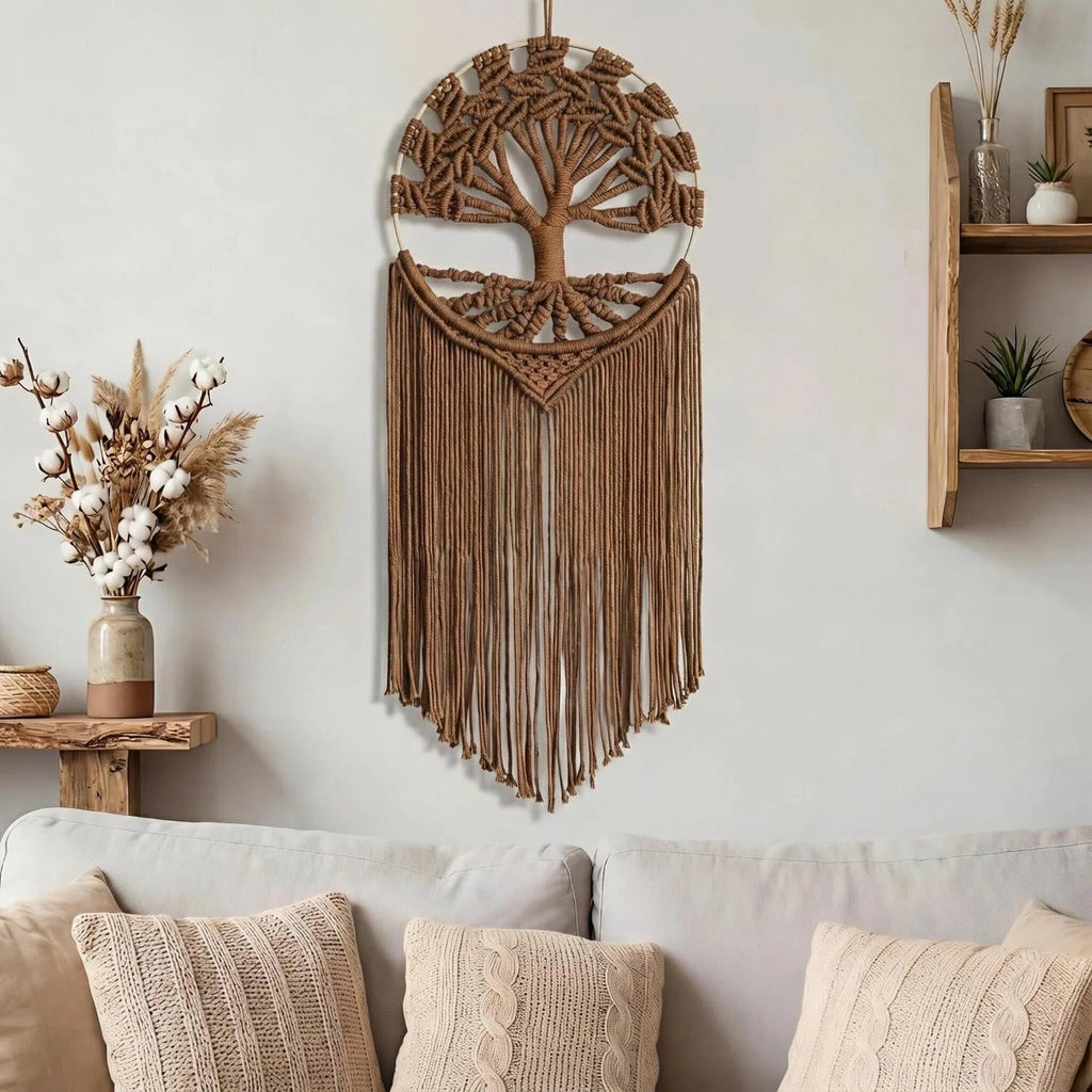 Tree‑of‑Life Boho Macrame Wall Hanging Decor