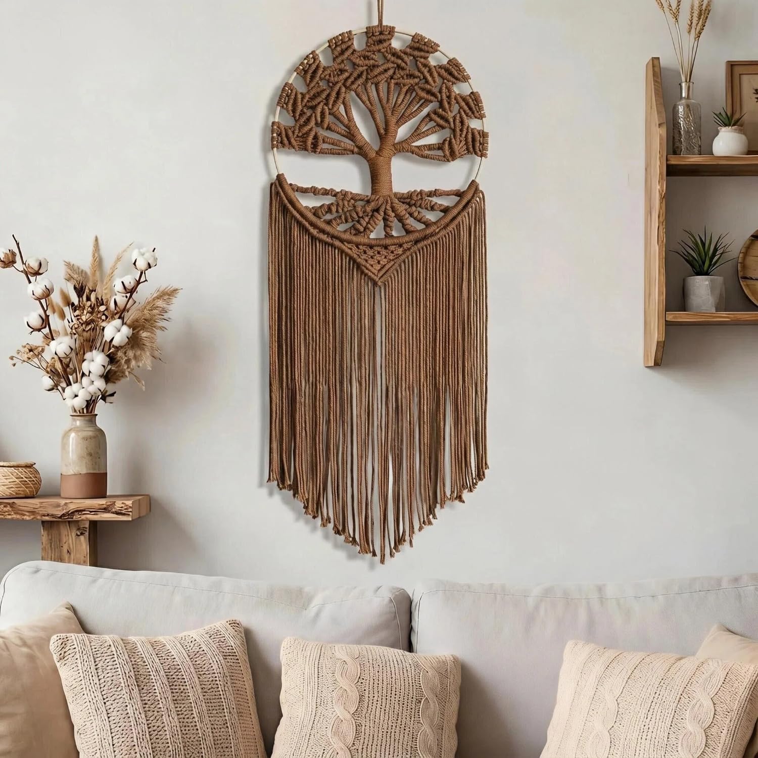 Tree‑of‑Life Boho Macrame Wall Hanging Decor