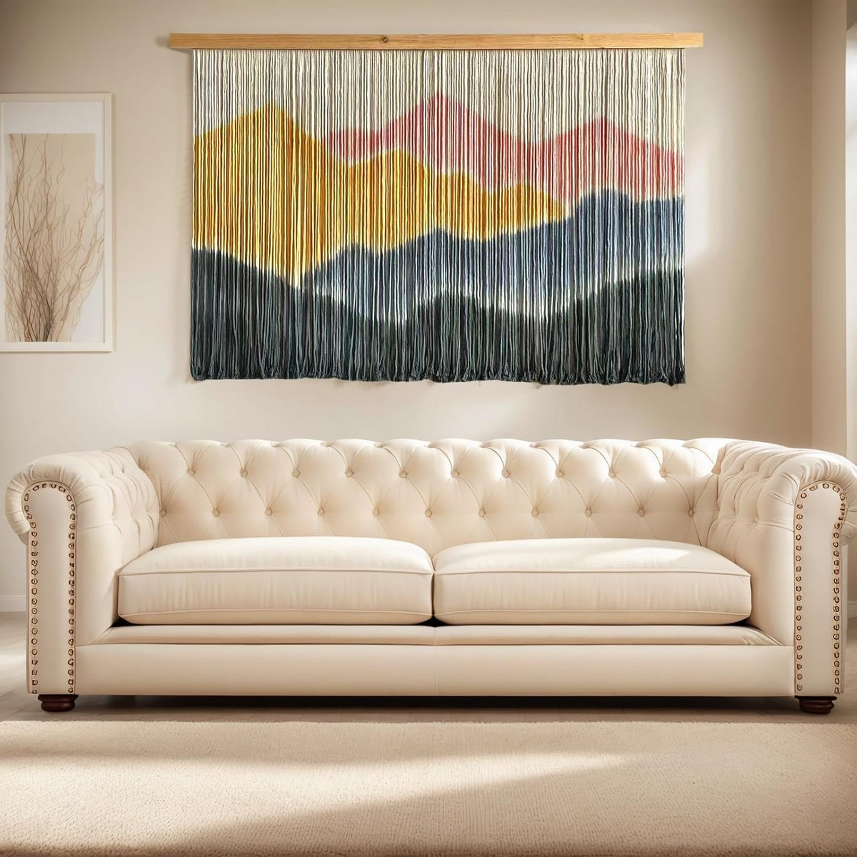 Hand‑Dyed Boho Macrame Wall Tapestry Decor