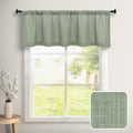 Boho Linen Sage Green Window Valance