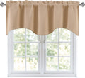 Scalloped Edge Beige Window Valance Panel