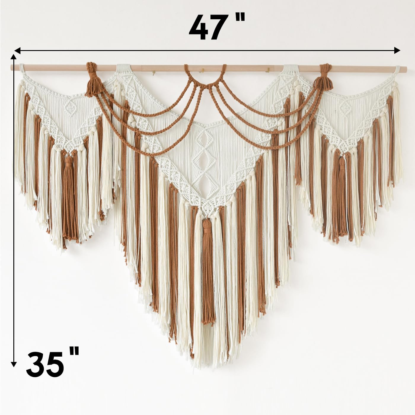 Handwoven Geometric Macrame Wall Hanging Decor