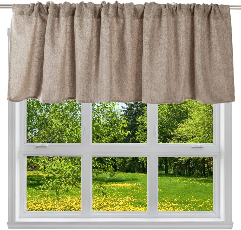 Farmhouse Burlap Window Valance 2‑Pack