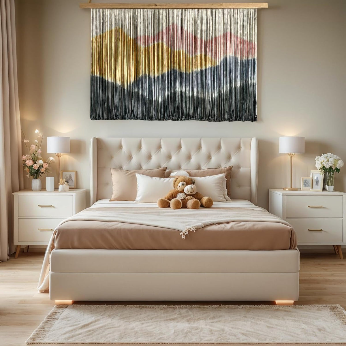 Hand‑Dyed Boho Macrame Wall Tapestry Decor