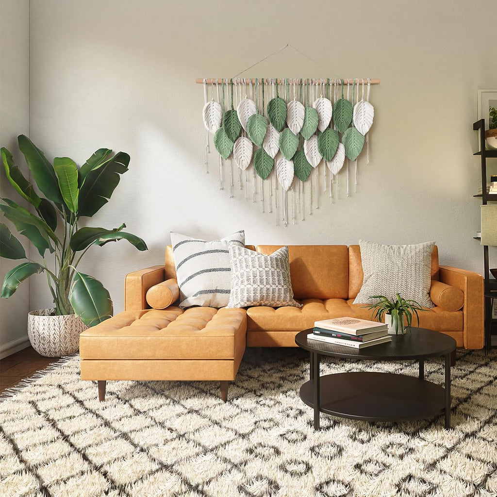 Boho Leaf Macrame Wall Hanging Decor