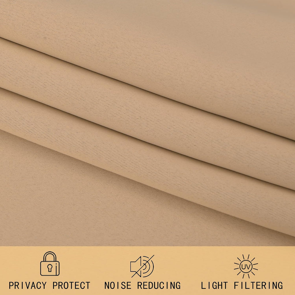 Scalloped Edge Beige Window Valance Panel