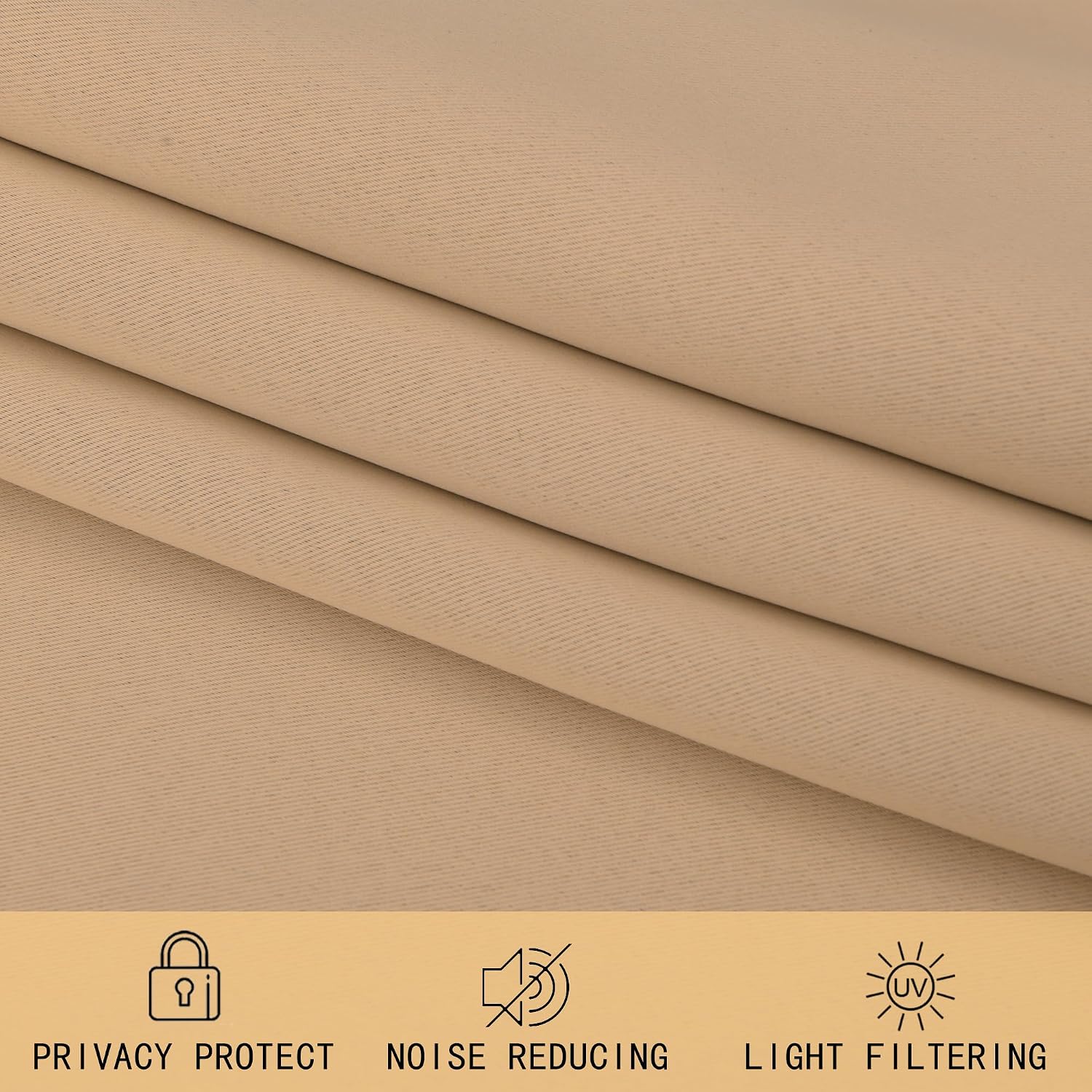 Scalloped Edge Beige Window Valance Panel