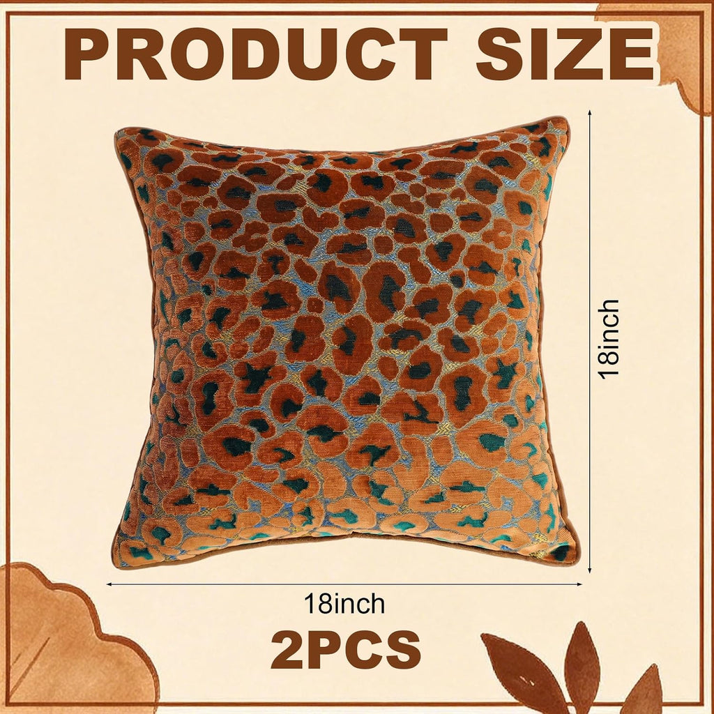 Velvet Floral Decorative Pillow Covers 2‑Pack