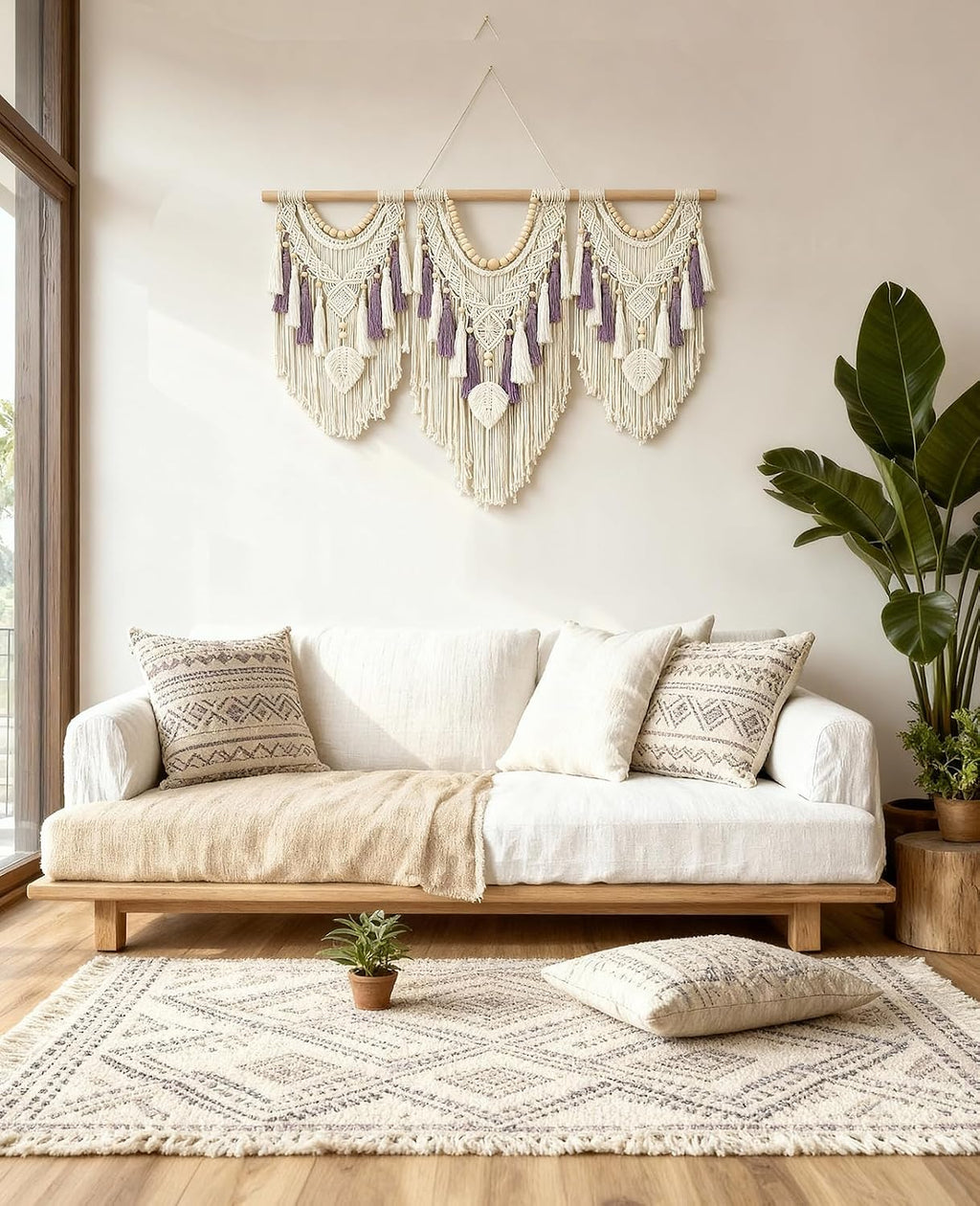 Leaf Boho Macrame Wall Hanging Tapestry