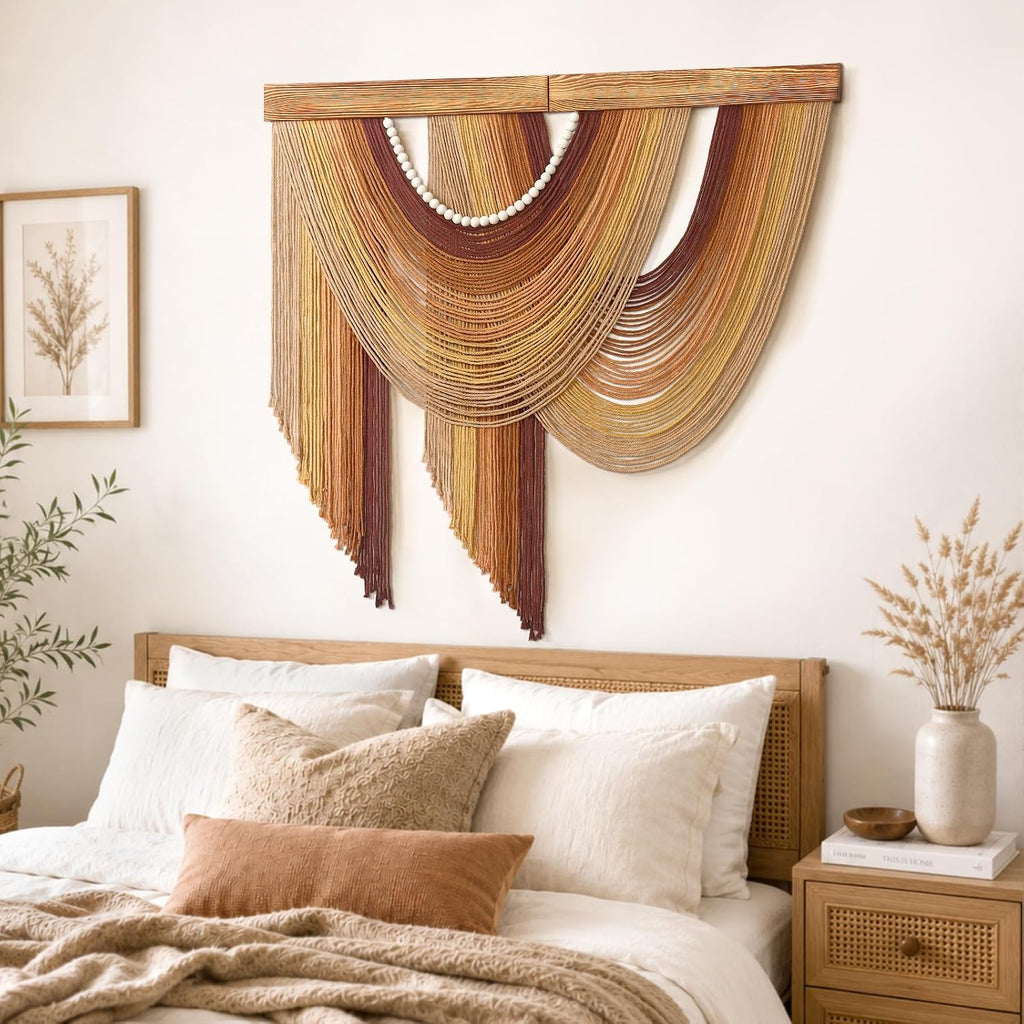 Large Boho Macrame Wall Hanging Decor
