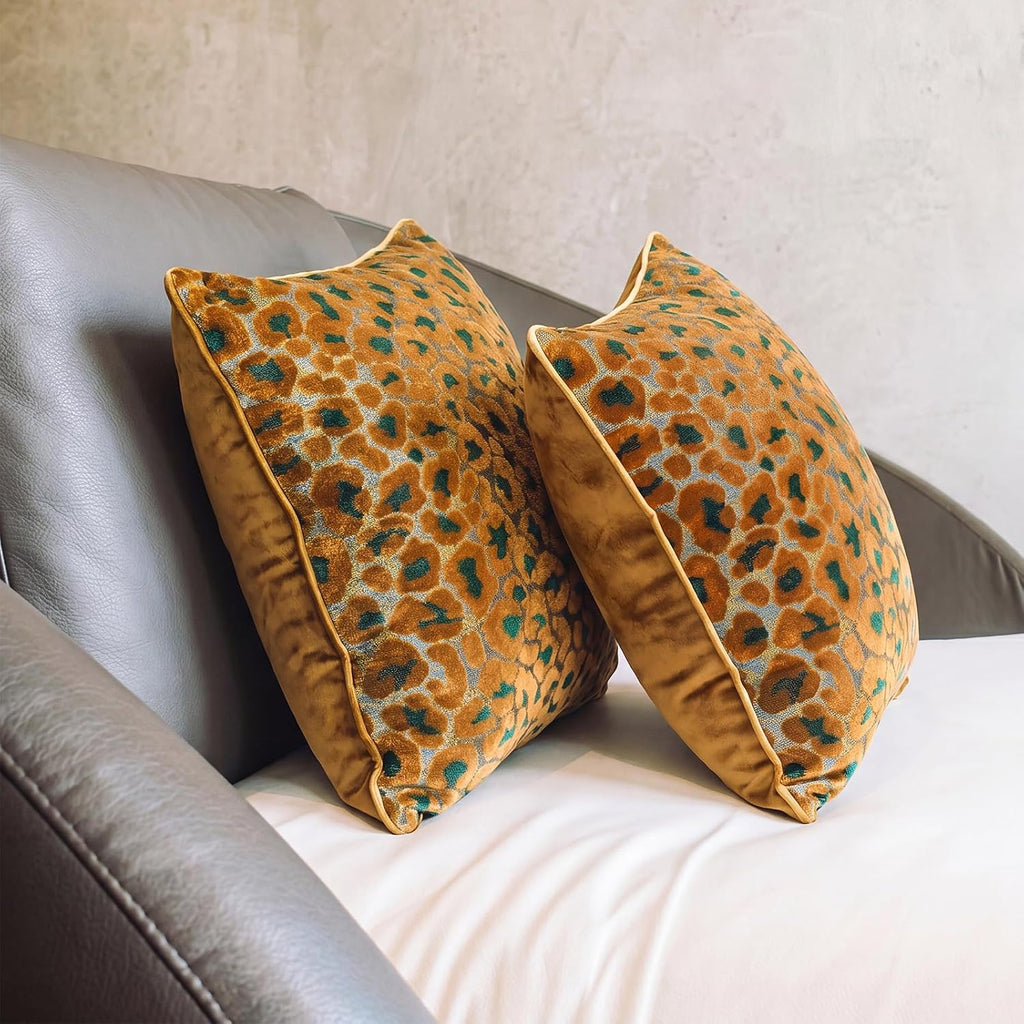 Velvet Floral Decorative Pillow Covers 2‑Pack