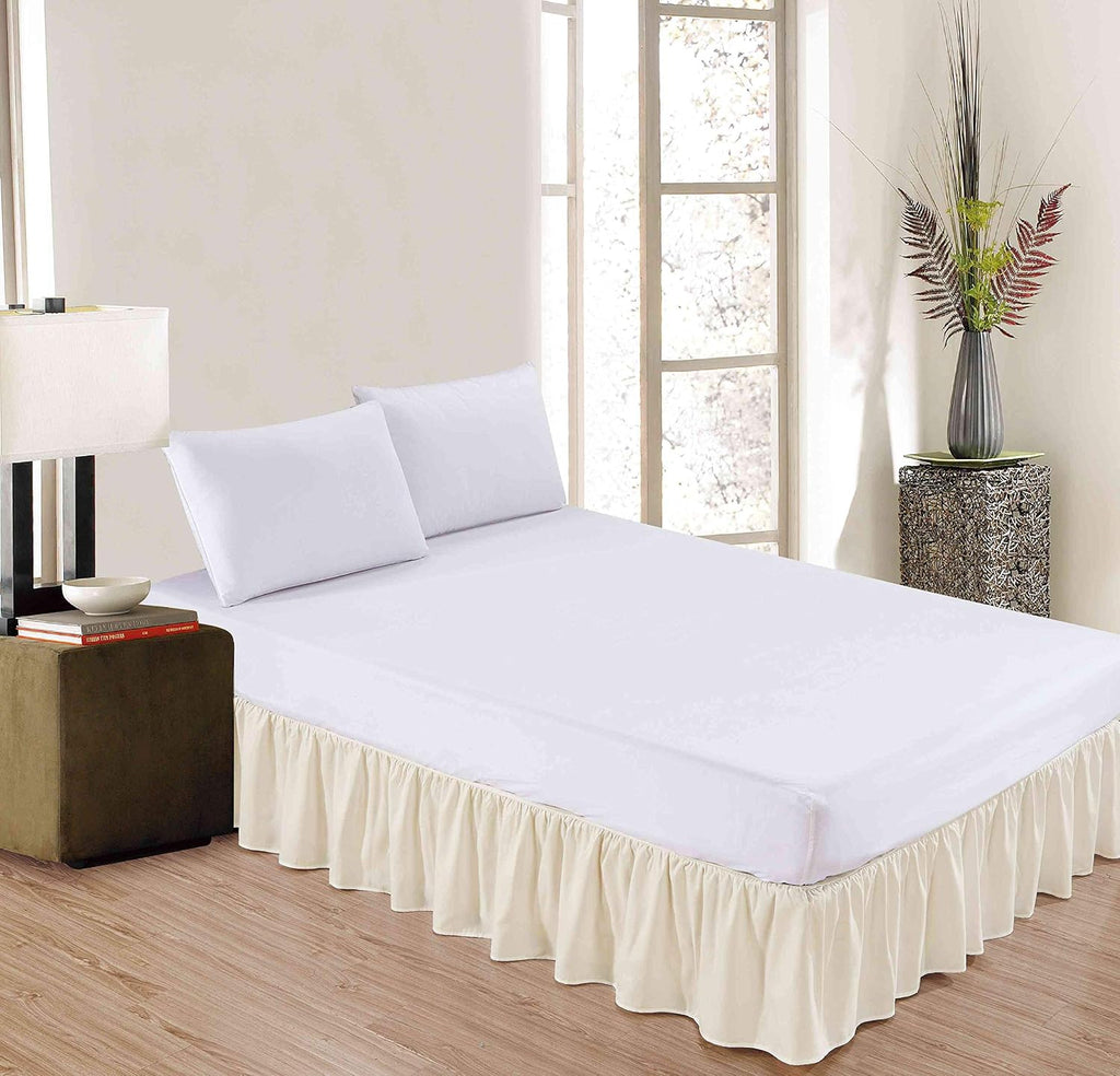 Luxury Gathered Microfiber Wrap‑Around Bed Skirt
