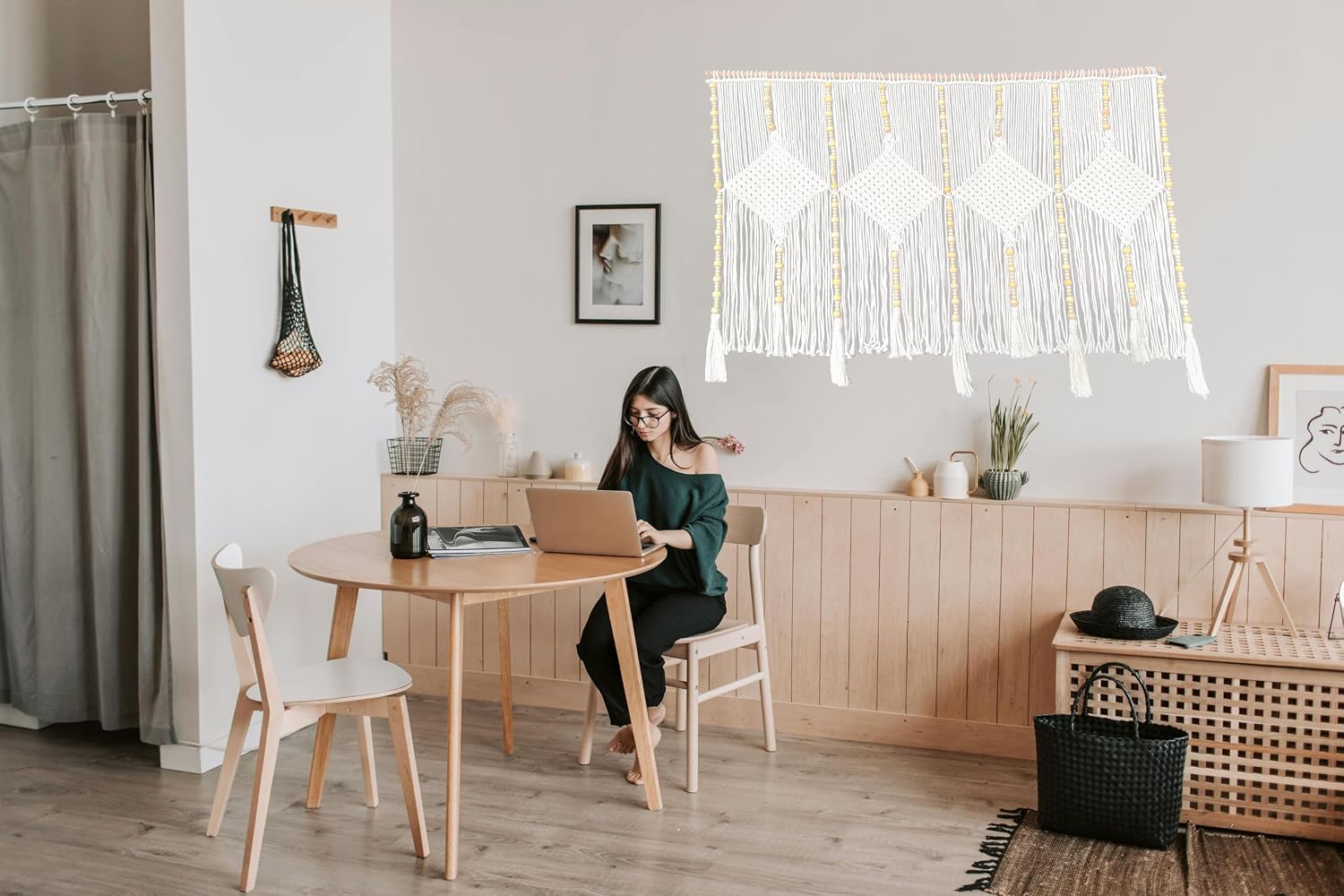 Boho Cotton Macrame Wall Hanging Decor