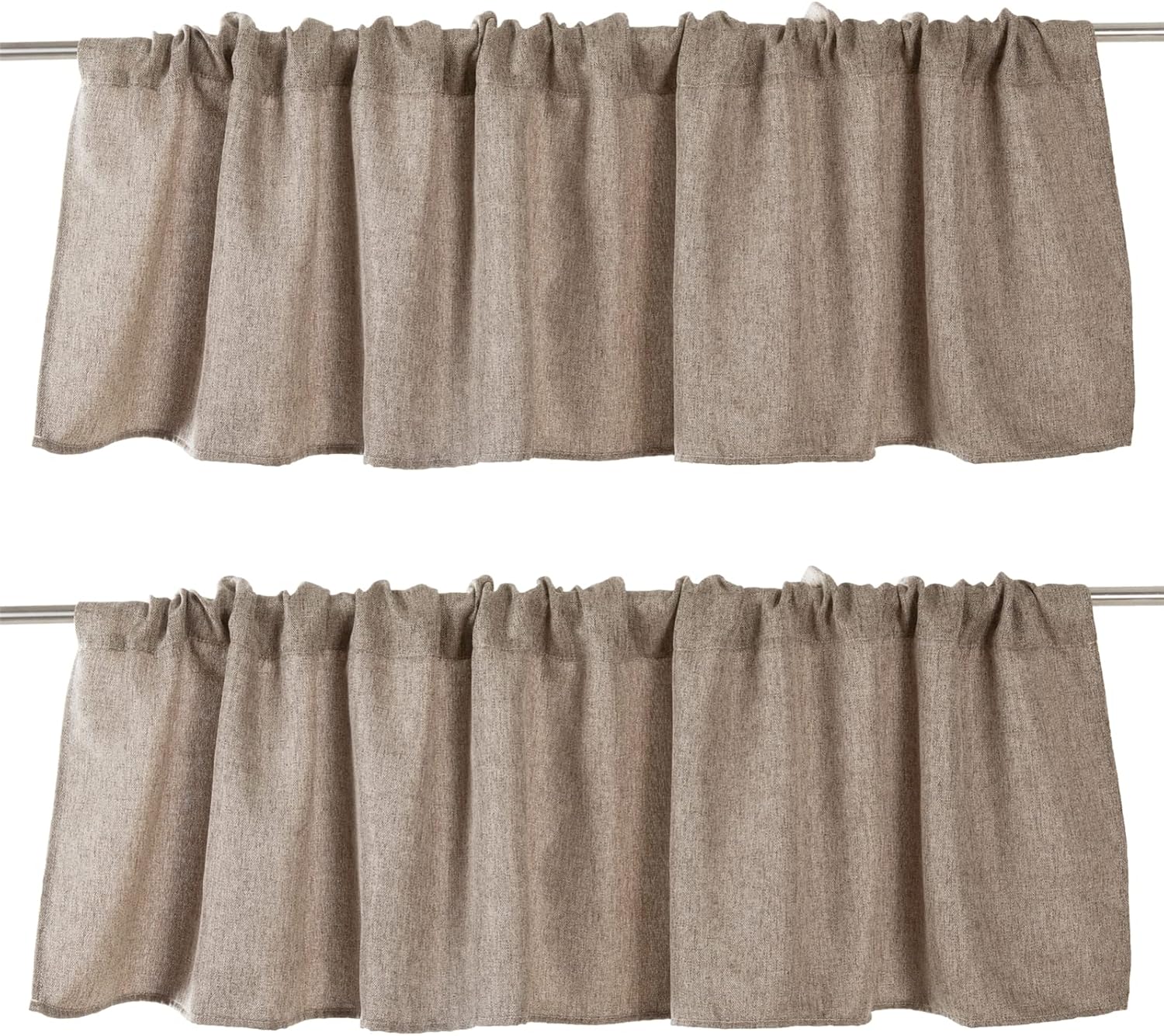 Farmhouse Burlap Window Valance 2‑Pack