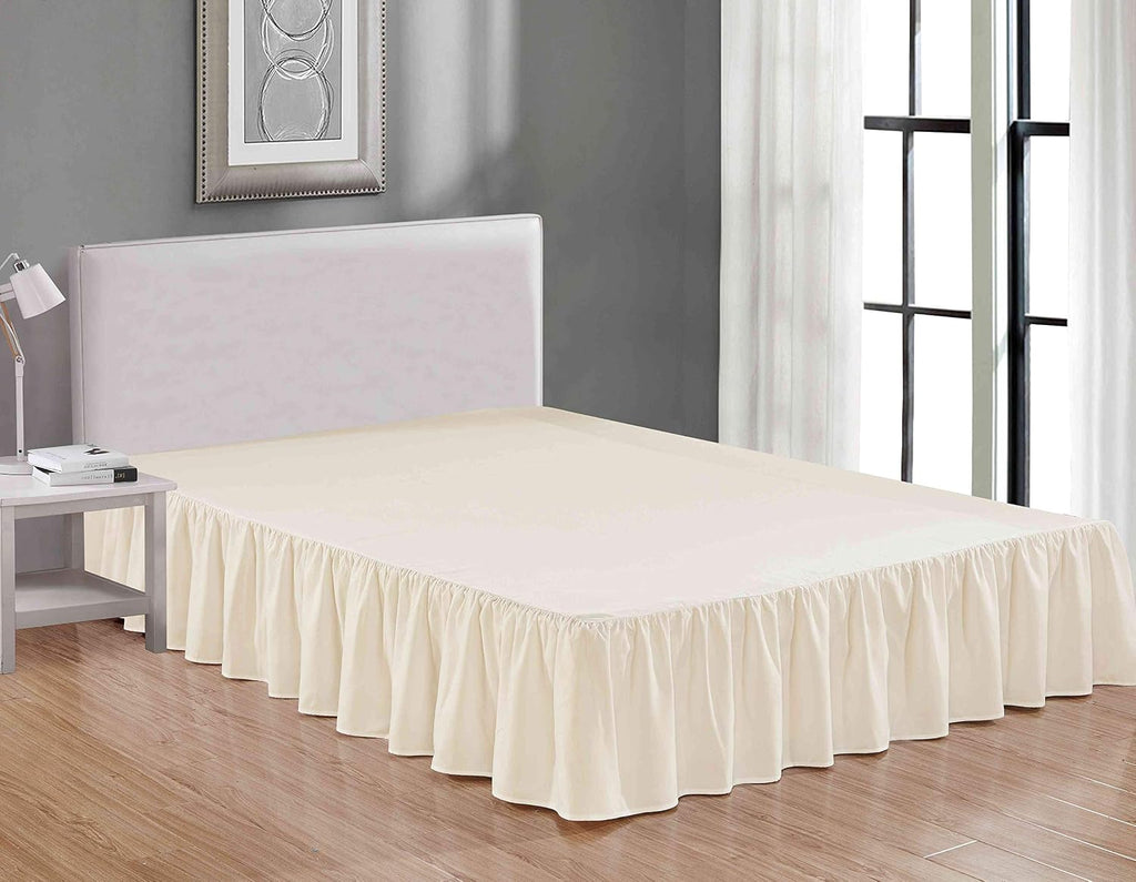 Luxury Gathered Microfiber Wrap‑Around Bed Skirt