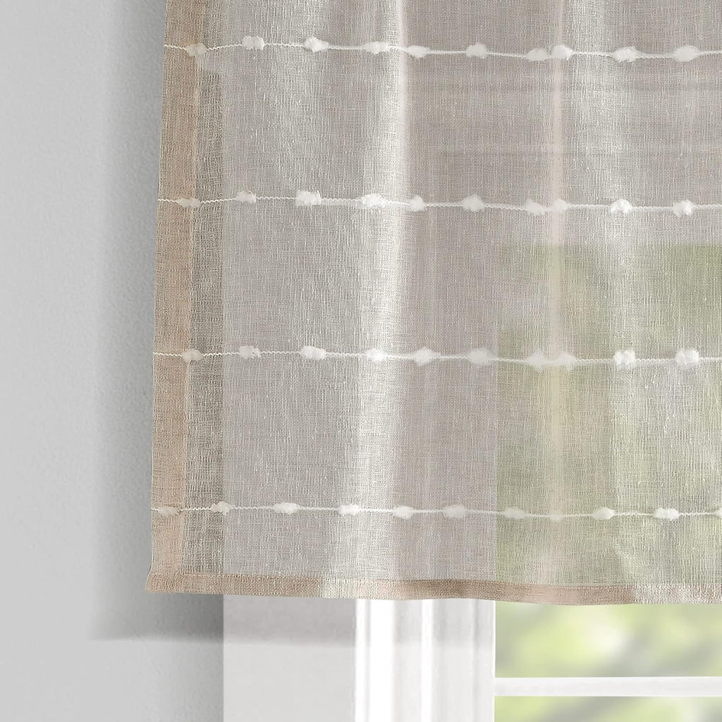 Farmhouse Textured Sheer Window Valance