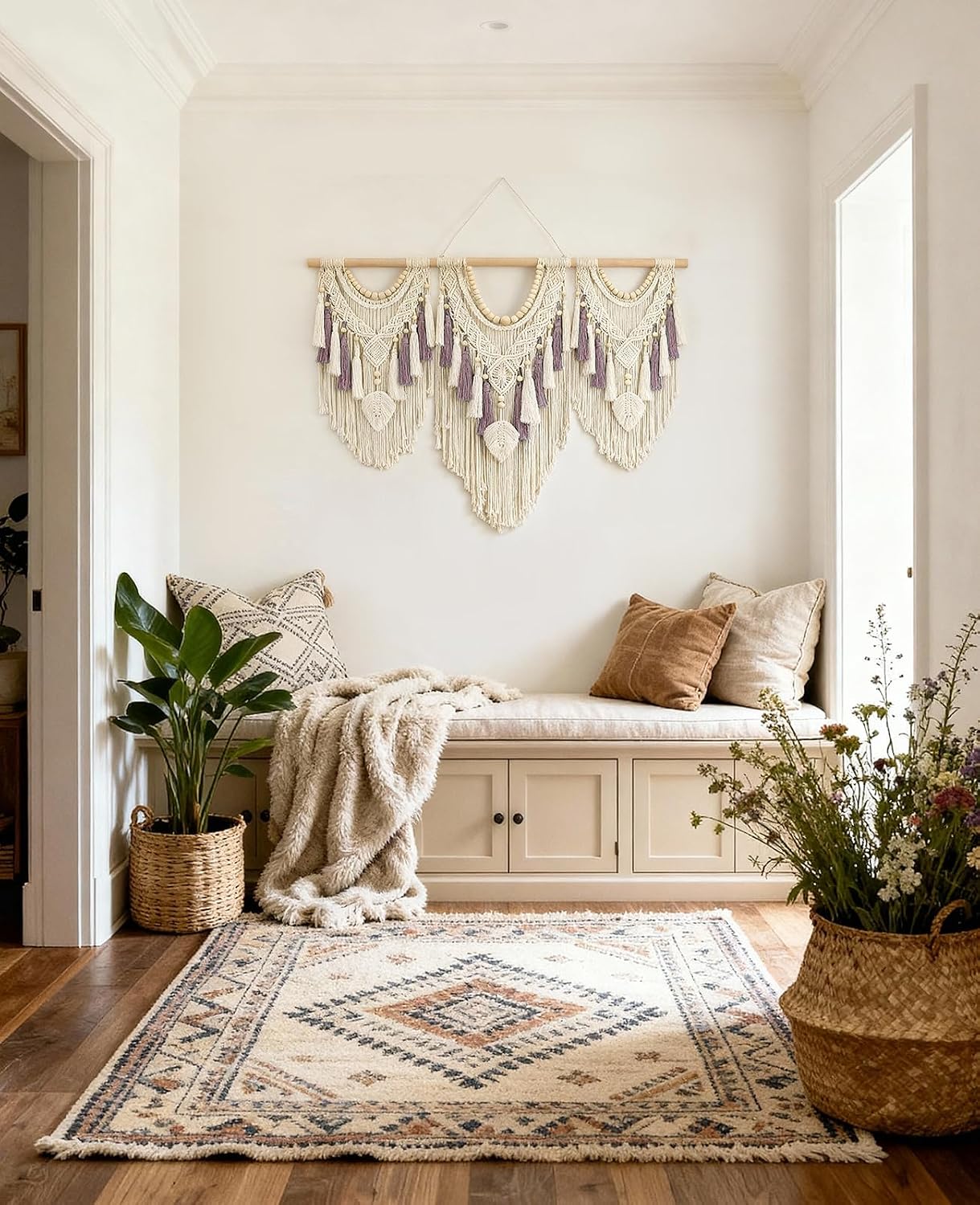 Leaf Boho Macrame Wall Hanging Tapestry