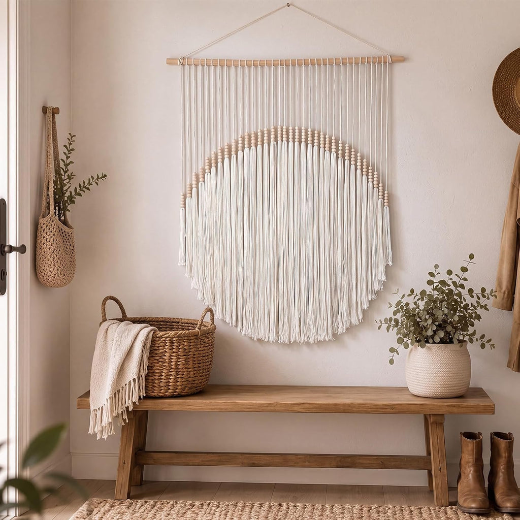 Boho Woven Macrame Wall Hanging Decor