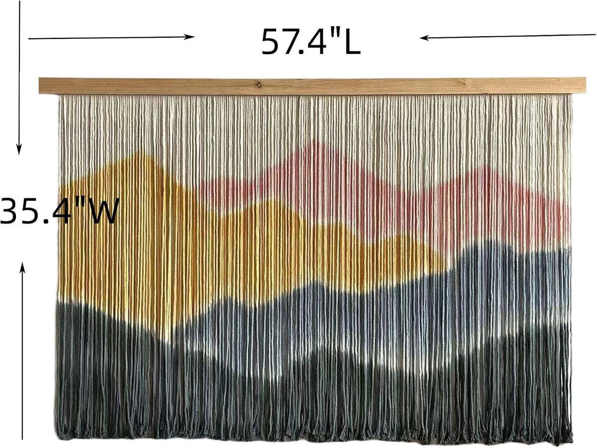 Hand‑Dyed Boho Macrame Wall Tapestry Decor