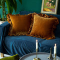 Luxury Velvet Solid Square Pillow Covers