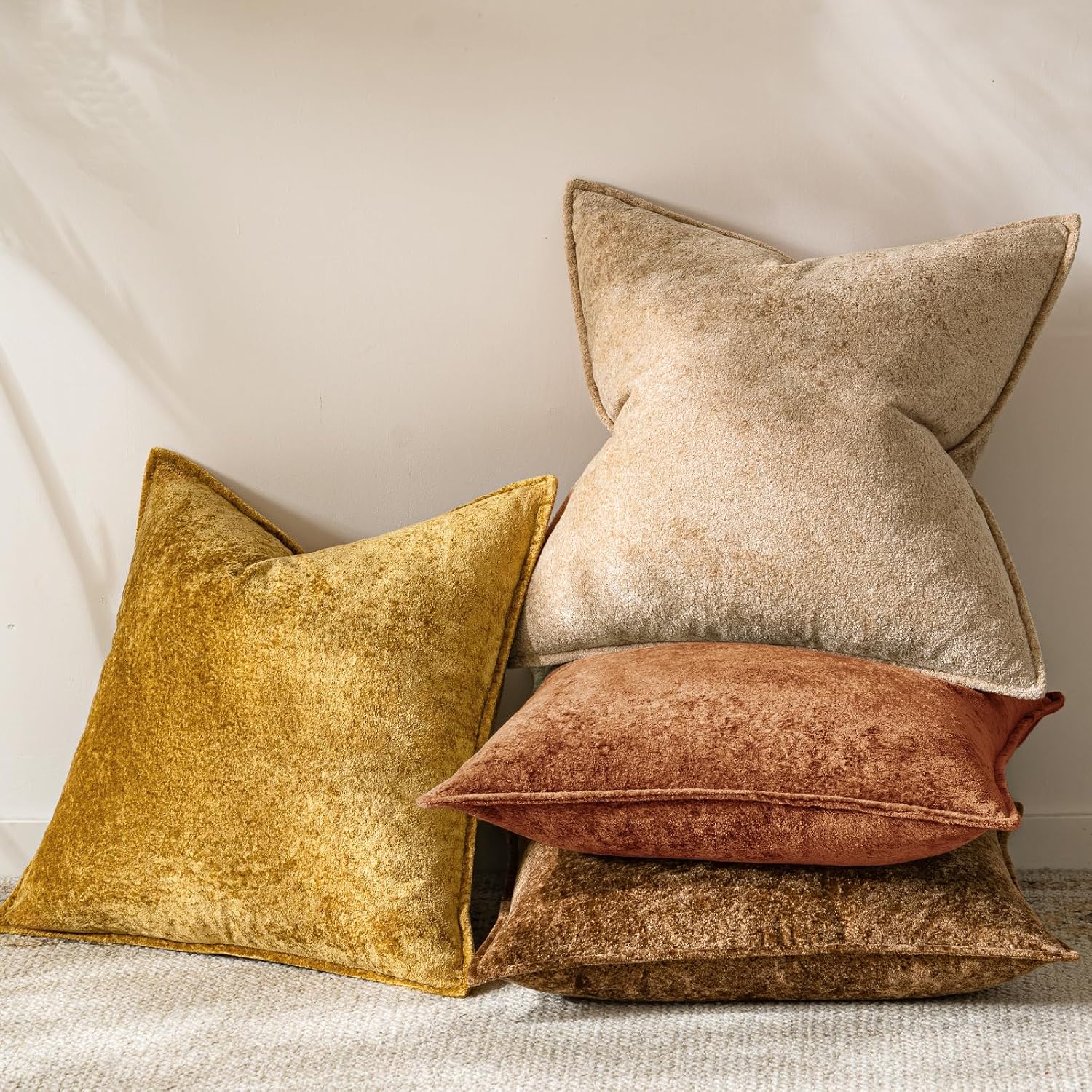 Velvet 3D Flower Decorative Pillow Covers