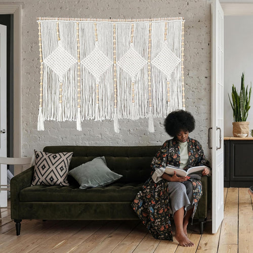 Boho Cotton Macrame Wall Hanging Decor